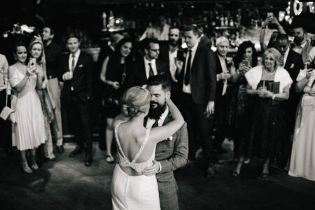 Wedding Photography at Kate & Gareth's London themed wedding at St. Bart's Brewery London