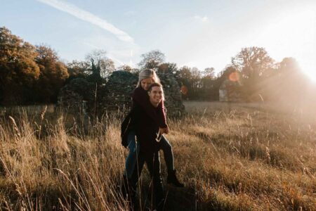 Surrey Engagement Photography at Waverley Abbey