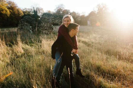 Surrey Engagement Photography at Waverley Abbey