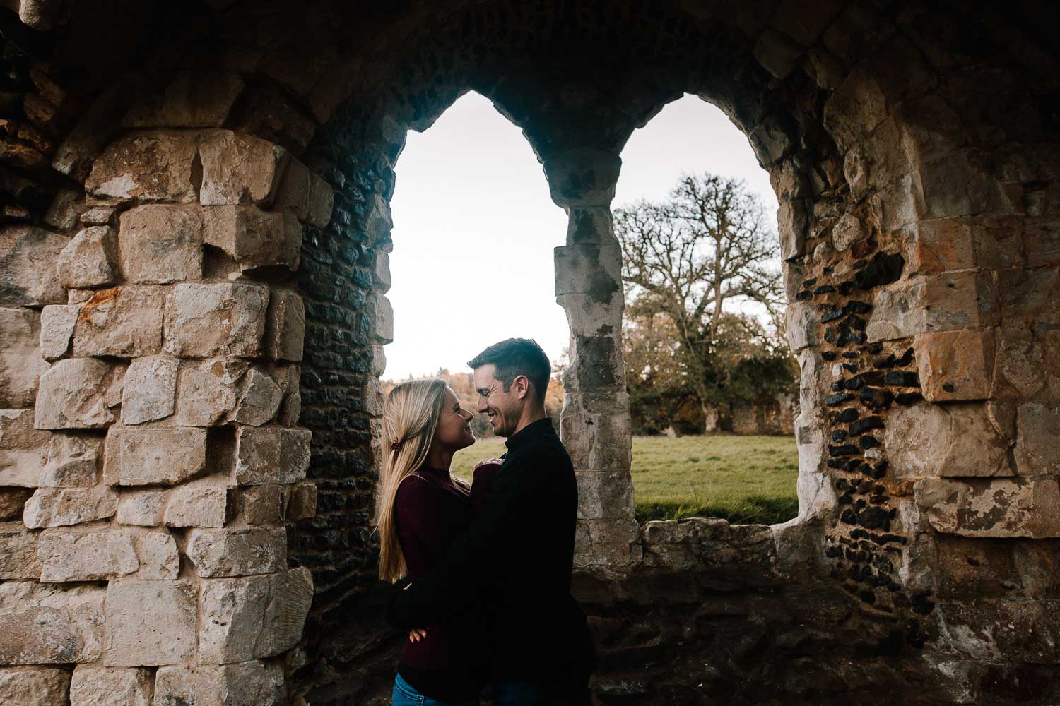 Surrey Engagement Photography at Waverley Abbey