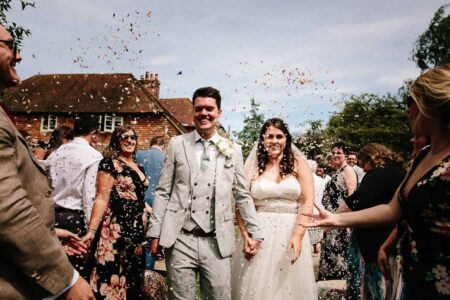 Summer wedding photography at Hook House Farm in Surrey