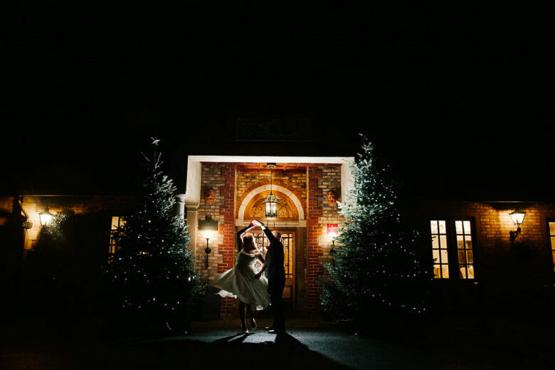 Winter wedding photography at Pennyhill Park